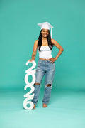 36 inch 2027 Vertical Wood Photo Prop Sign | "LOVE our props!"